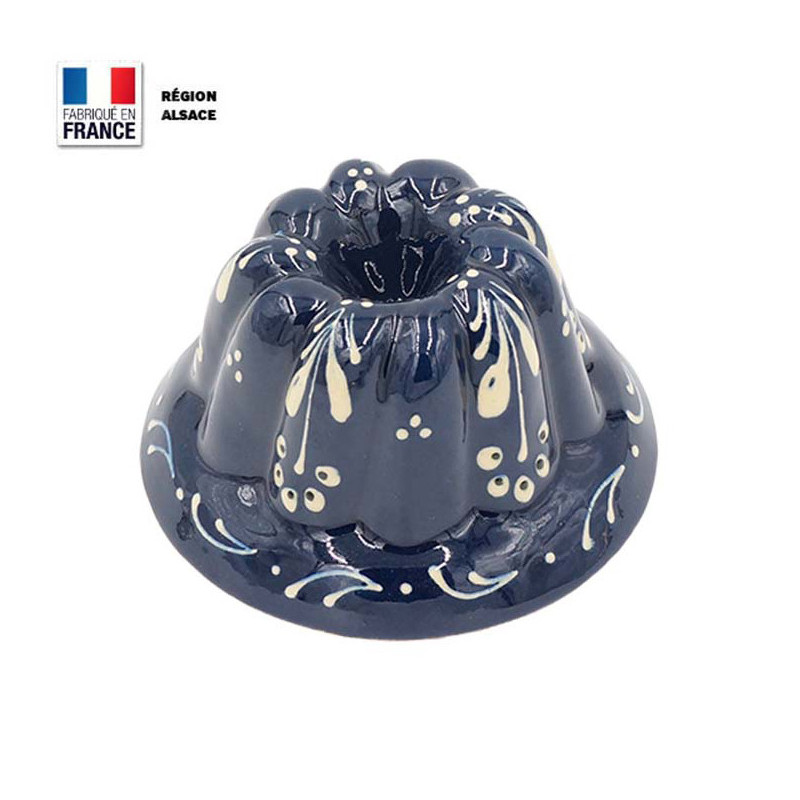 Moule Kouglof Bleu En Terre Cuite Kougelhopf Cm Poterie De