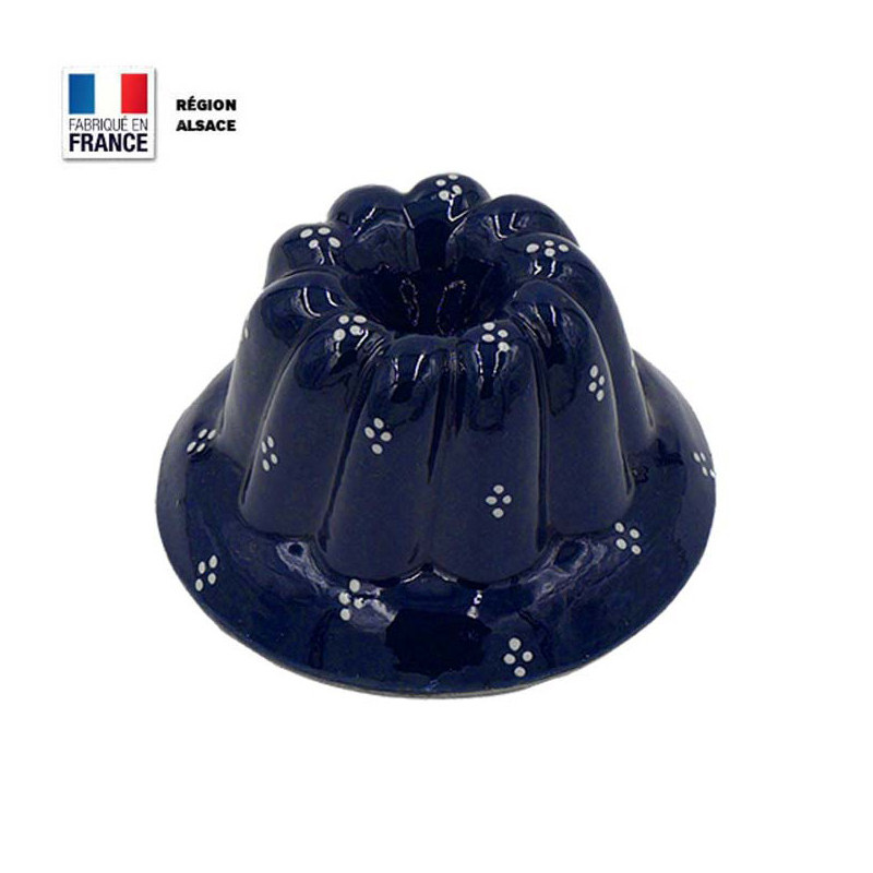 Moule Kouglof Bleu En Terre Cuite Kougelhopf Cm Poterie De