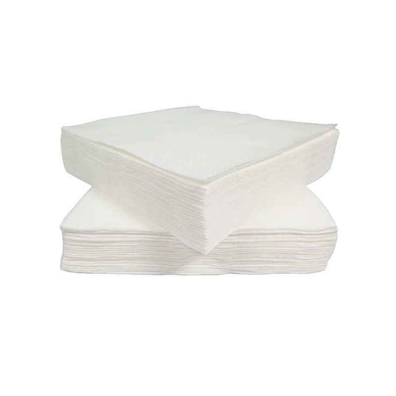 40 Serviettes blanches en papier