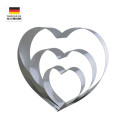 Lot de 3 Cadres à Pâtisserie Coeur 12 cm - 18 cm - 26 cm