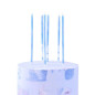Bougies d'anniversaire - Bleu marbré - Lot 6 bougies