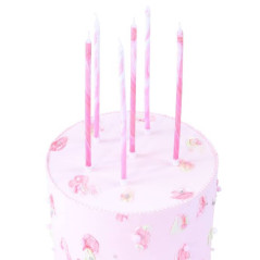 Bougies d'anniversaire - Rose Marbré