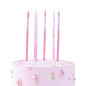 Bougies d'anniversaire - Rose Marbré - Lot 6 bougies