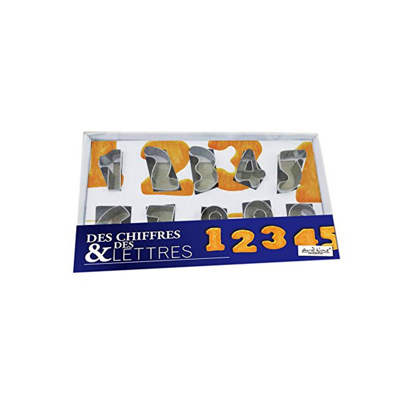 Emportepièces chiffres Lot de 10 emportepièces chiffre en fer blanc — free download