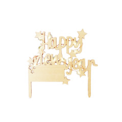 Cake Topper Happy New Year à LED