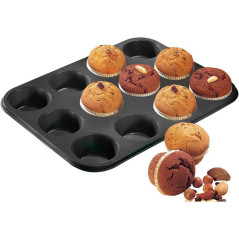 Moule à Muffins 12 Empreintes - revêtement anti-adhésif