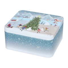 Boite à Biscuits de Noël Rectangulaire Petite - 15 cm