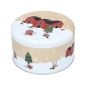 Boite à gâteaux de Noël ronde Petite - Décor Noël - 14 cm