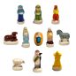 Fèves en céramique peintes Crèche de Noël (lot de 11)