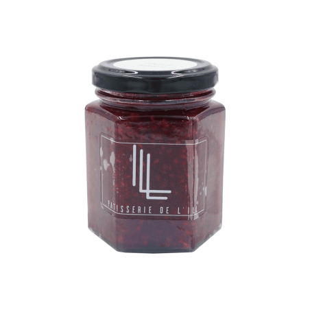 Pot de confiture à la framboise