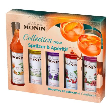 Coffret sirops Monin pour Spritzer et Apéritif - 5 x 5 cl