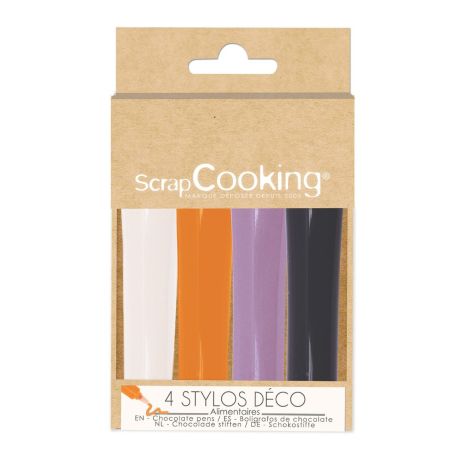 Lot 4 Stylos de pâtisserie goût chocolat