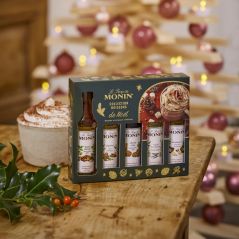 Coffret de Noël sirops Monin pour Boissons Chaudes - 5 x 5 cl