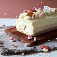 Décoration en Sucre pour bûche mini Champignons