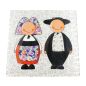 Dessous de Plat Jeannala et Seppala Costume Fleuri en verre trempé -