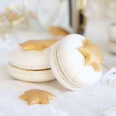 Décorations en pâte d'amande Etoiles dorées