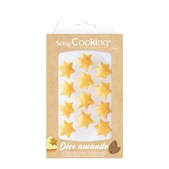 Décorations en pâte d'amande Etoiles dorées