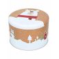 Boite à gâteaux de Noël ronde Grande -  Décor Noël - 18 cm