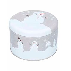 Boite à gâteaux de Noël ronde Moyenne -  Décor Noël - 15 cm