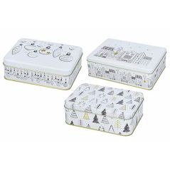 Boite à Gâteaux de Noël - Lot de 3 boites à Bredele