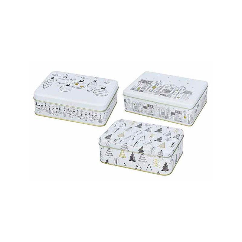 Boite à Gâteaux de Noël - Lot de 3 boites à Bredele Boite à Gâteaux de Noël - Lot de 3 boites à Bredele