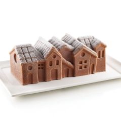 Moule à Bûche 3D Silicone Winter Village
