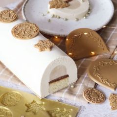 Moule embout de bûche de Noël pour Décors en Chocolat