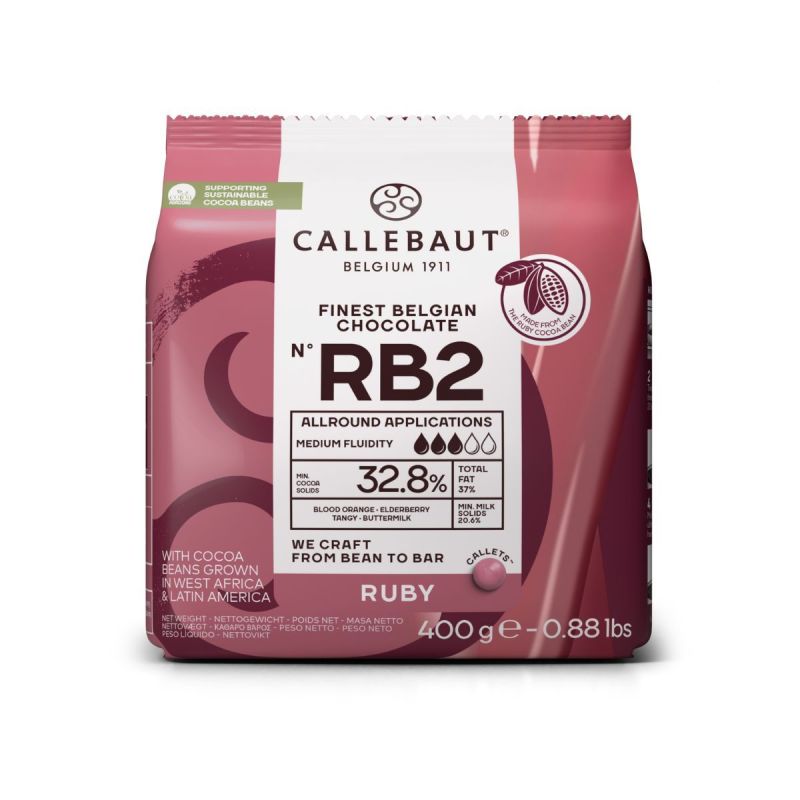 Pistoles Chocolat Ruby Callebaut 32,8% - 400 gr Pistoles Chocolat Ruby Callebaut 32,8% - 400 gr