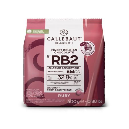 Pistoles Chocolat Ruby Callebaut 32,8% - 400 gr