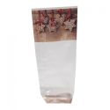 Lot de 5 Sachets pour biscuits - décor Pain d’Épices de Noël - 10 x 22 cm