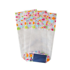 5 Sachets décor Pop Art pour biscuits et sablés - 12 x 27,5 cm