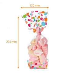 sachet fond carton en polypropylène décor bulle