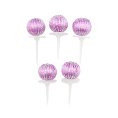 Boules rose et argent pour Bûche