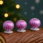 5 Boules rose et argent - Décoration Bûche 5 Boules rose et argent - Décoration Bûche