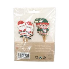 10 Pics Père Noël et Lutin - Décoration de Bûche