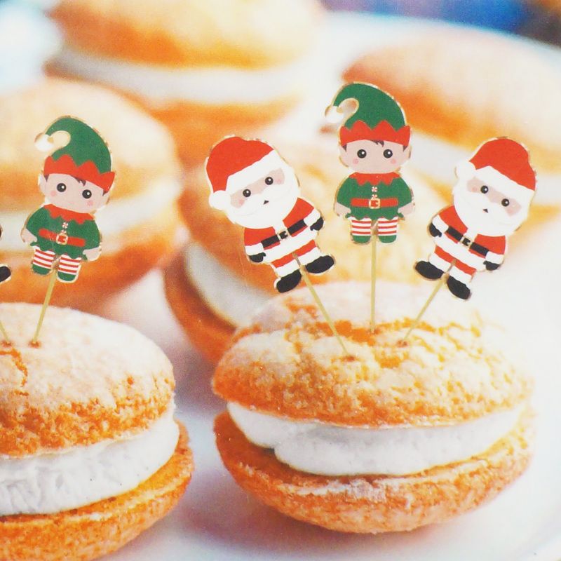 10 Pics Père Noël et Lutin - Décoration de Bûche