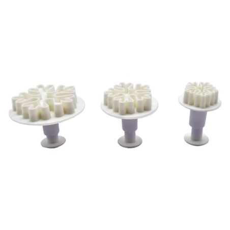 3 Emporte-pièces Poussoir Flocon de Neige