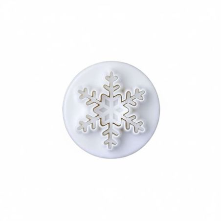 Emporte-pièce poussoir petit flocon de 2,5 cm pour biscuits et bredele