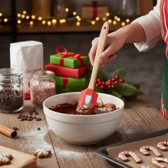 Maryse de Noël rouge décor Pingouin et Emporte-pièce Sucre d’orge