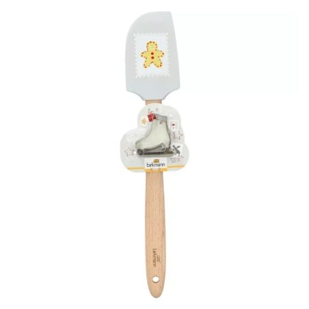 Maryse de Noël grise décor Bonhomme et Emporte-pièce Patin à glace