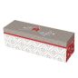 Boîte à bûche Motif de Noël Blanc et Gris - 35x11x11 cm