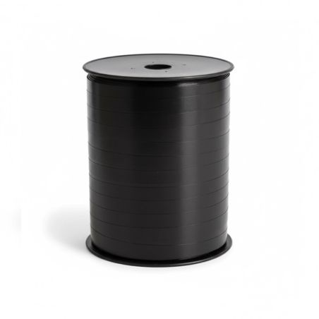 Bolduc Noir Satiné 7mm - Bobine de 500 mètres