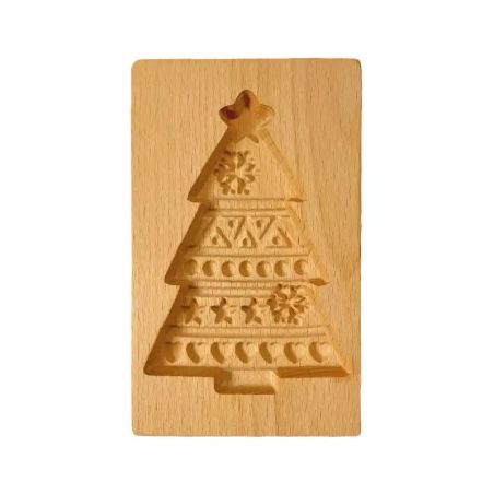 Moule springerle sapin de noel en bois