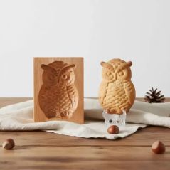 Moule en bois Hibou pour biscuits