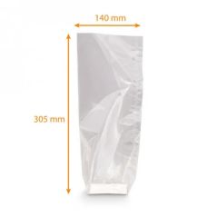 100 Sachets Alimentaires Transparents - 14 × 30,5 cm