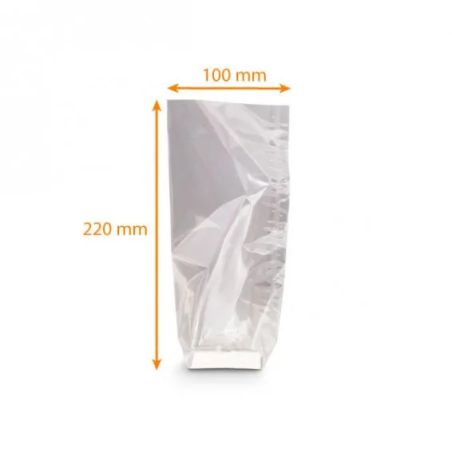 100 Sachets Alimentaires Transparents - 10 × 22 cm