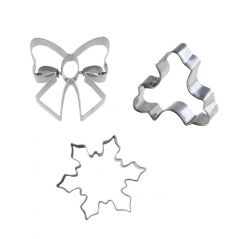 Emporte-pièces Houx, Flocon, Noeud