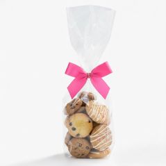 5 Nœuds Satin Rose Attache Twist - 15mm x 6cm