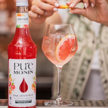 Pure by Monin Pamplemousse Rose - 70 cl - Sirop sans sucre