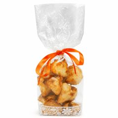 Lot de 5 sachets pour biscuits et confiseries - décor dentelle blanche - 12 × 27,5 cm